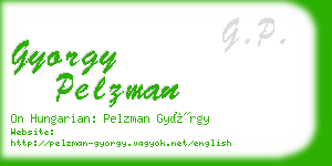 gyorgy pelzman business card